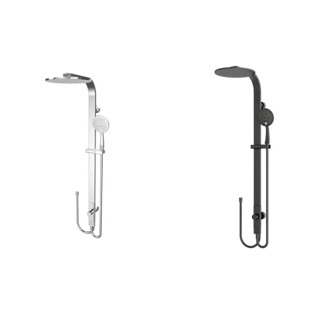 NERO - Rain Round Shower Set (Double Hose)