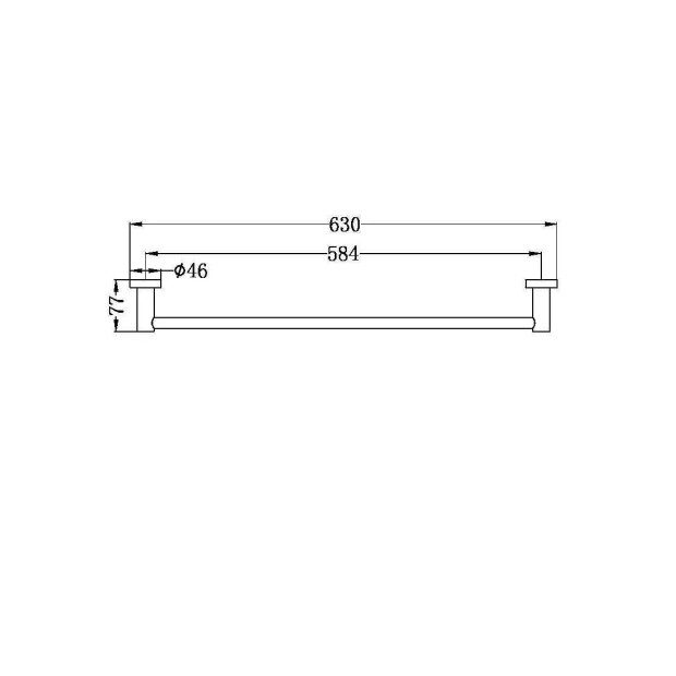 NERO - MECCA Single Towel Rail