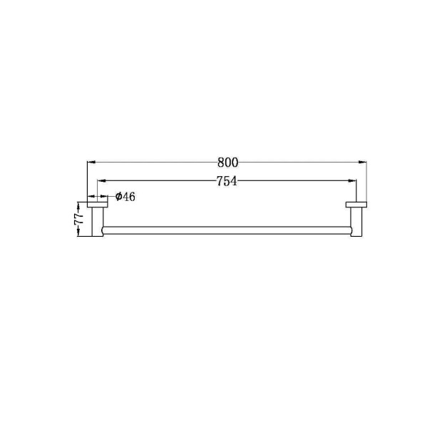 NERO - MECCA Single Towel Rail