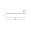 NERO - BIANCA Single Towel Rail 600mm/800mm