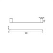 NERO - BIANCA Hand Towel Rail