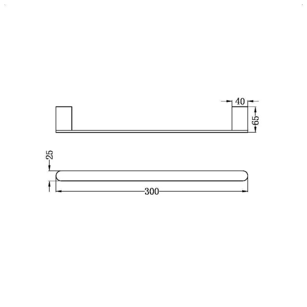 NERO - BIANCA Hand Towel Rail