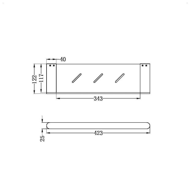 NERO - BIANCA Metal Shelf