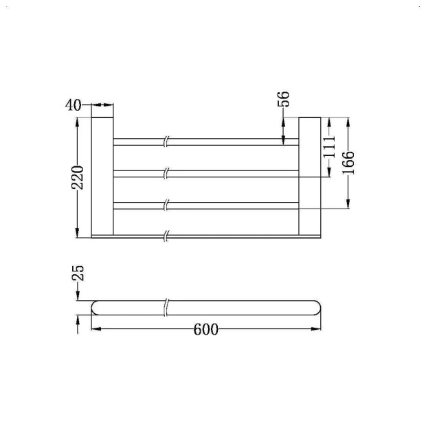 NERO - BIANCA Towel Rack