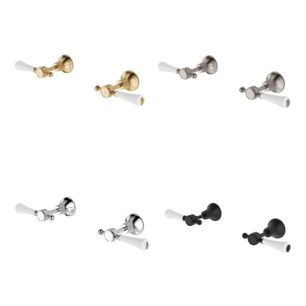 FIENZA - LILLIAN Lever Wall Top Assemblies with Ceramic White Handle