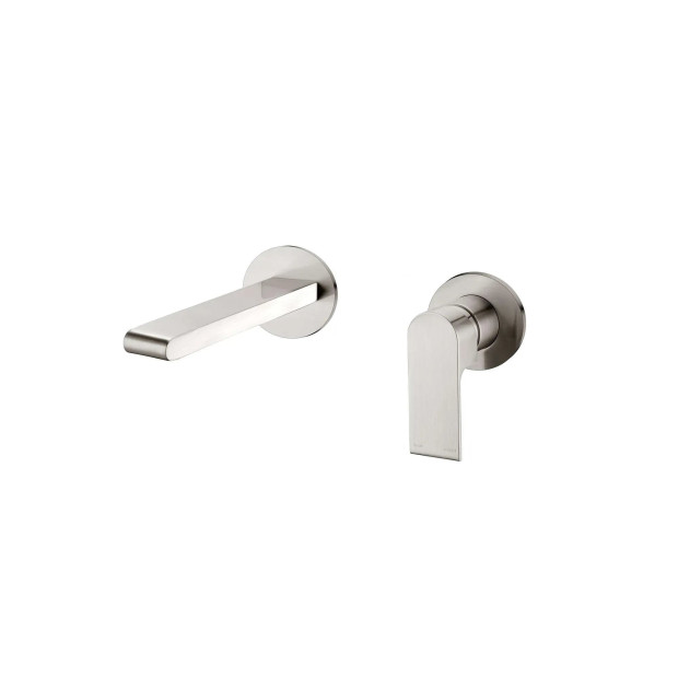 NERO - BIANCA Wall Basin Mixer With Separate Back Plate