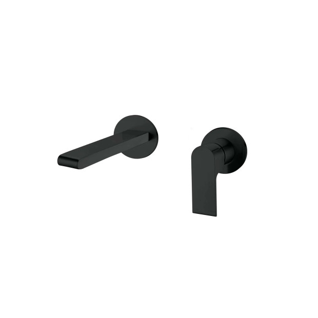NERO - BIANCA Wall Basin Mixer With Separate Back Plate