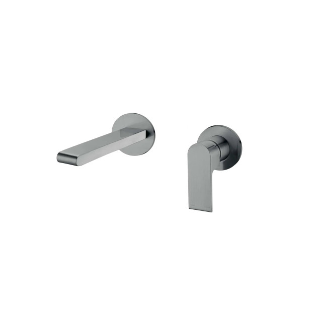 NERO - BIANCA Wall Basin Mixer With Separate Back Plate