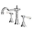 FIENZA - LILLIAN Lever Basin Set with Ceramic White Handle