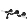 FIENZA - LILLIAN Lever Basin/Bath Wall Set with Ceramic White Handle
