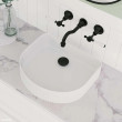 FIENZA - LILLIAN Lever Basin/Bath Wall Set with Ceramic White Handle