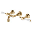 FIENZA - LILLIAN Lever Basin/Bath Wall Set with Ceramic White Handle