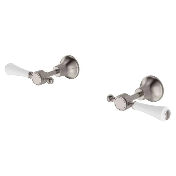 FIENZA - LILLIAN Lever Wall Top Assemblies with Ceramic White Handle