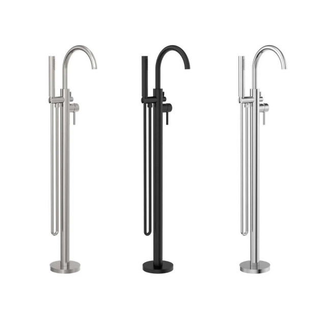 NERO - Floormount Bath Mixer With Handshower