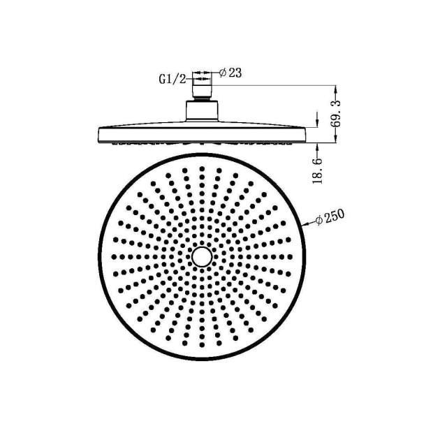 NERO - OPAL Shower Head