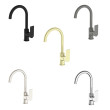 NERO - BIANCA Kitchen Mixer Round Spout