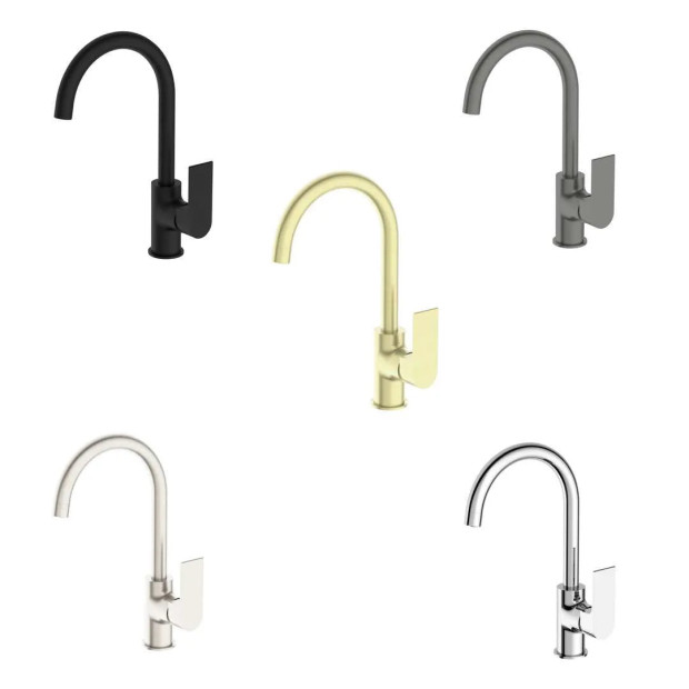 NERO - BIANCA Kitchen Mixer Round Spout