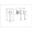 ECT - ROMEO Shower mixer in Gun Metal