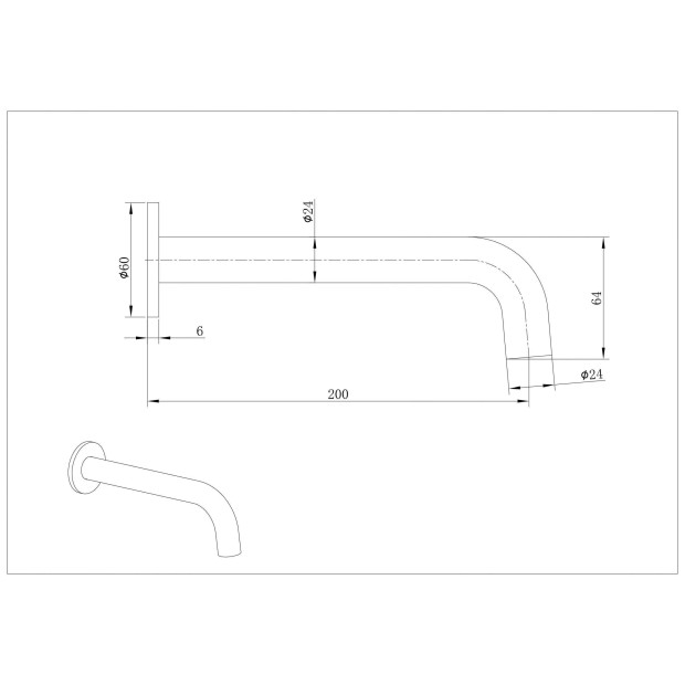 ECT - VIVO Curved Spout in Chrome