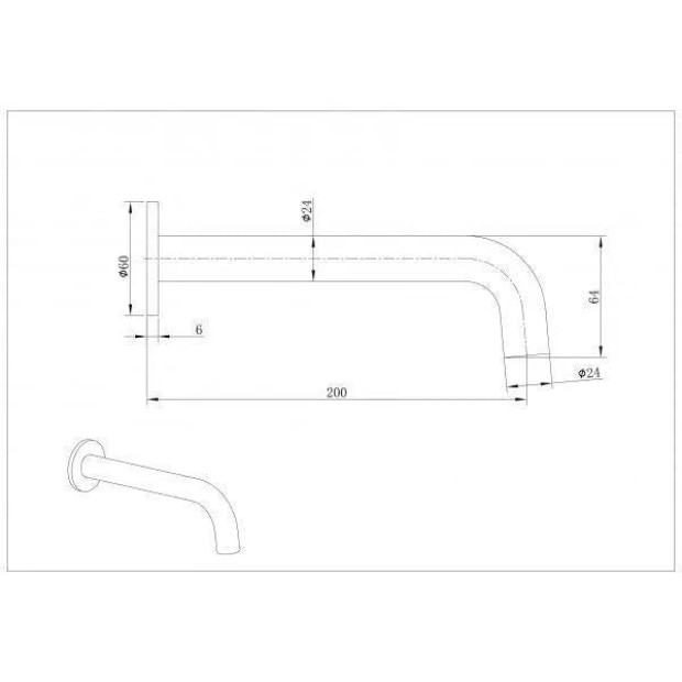 ECT - VIVO Curved Spout in Matte Black