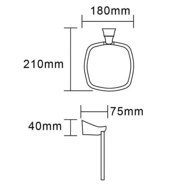 ECT - EXON Towel Ring in Gun Metal