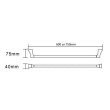 ECT - EXON 750mm Single Towel Rail in Matte Black