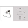 ECT - QUBI toilet roll holder in Chrome