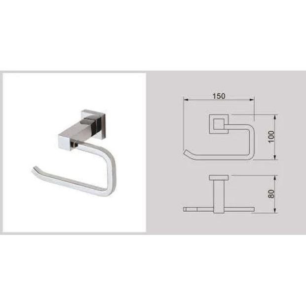 ECT - QUBI toilet roll holder in Chrome