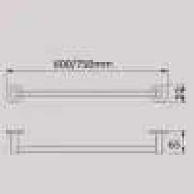 ECT - JESS 750mm single towel rail in Matte Black