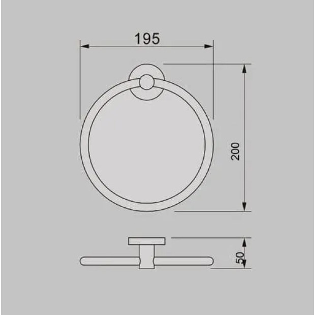 ECT - JESS towel ring in Matte Black