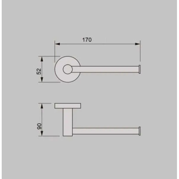 ECT - JESS toilet roll holder in Matte Black