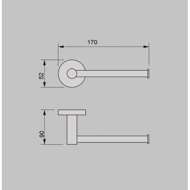 ECT - TIARA toilet roll holder in Gun Metal