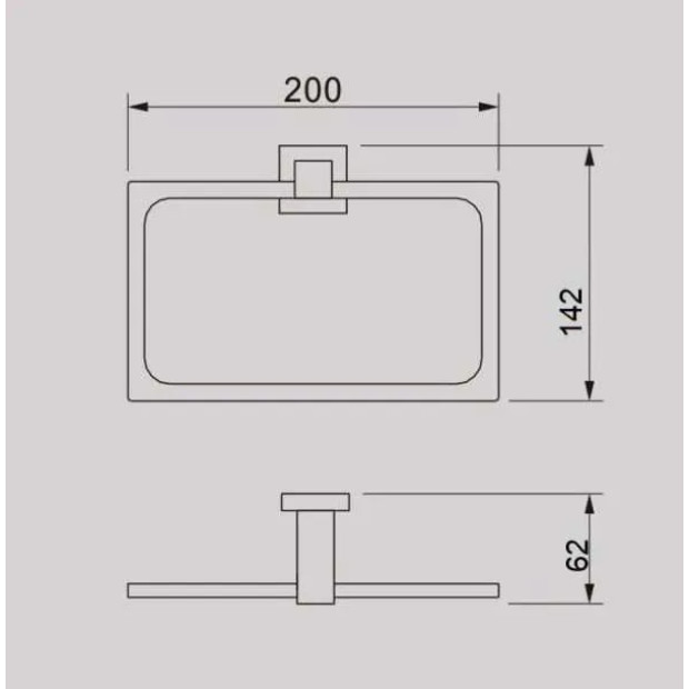 ECT - QUBI towel ring in Chrome