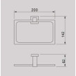 ECT - QUBI BLACK square towel ring in Matte Black