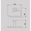 ECT - QUBI BLACK toilet roll holder in Matte black