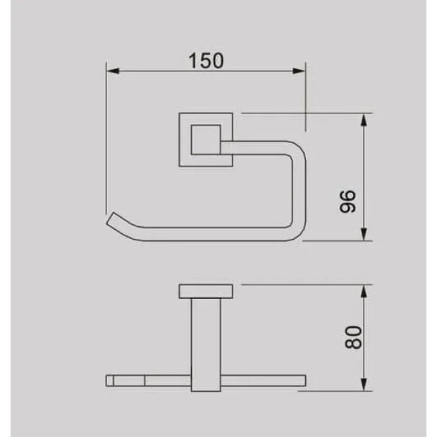 ECT - QUBI BLACK toilet roll holder in Matte black