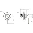 ECT - JESS Pin Handle Shower Mixer in Brushed Nickel