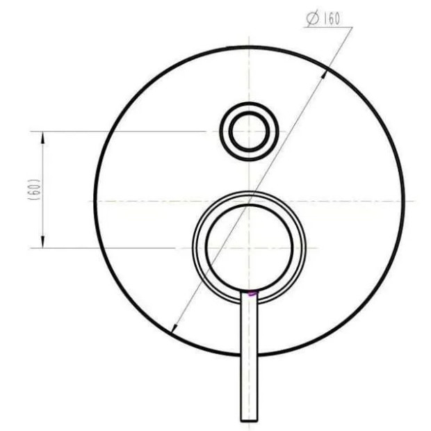 ECT - JESS Pin Handle Shower Mixer with Diverter in Chrome