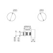 ECT - VIVO Wall Top Assembly with cartridge in Chrome