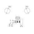 ECT - VIVO Wall Top Assembly with progressive in Brushed Nickel