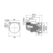 ECT - VIVO Wall mixer with progressive cartridge in Brushed Nickel