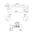 ECT - VIVO Basin/Bath set with hot and cold handle in Chrome