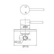 ECT - JESS Pin Handle Shower Mixer in Chrome