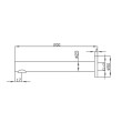 ECT - ROMEO bath spout (fixed) in Brushed Nickel