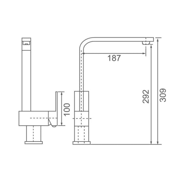 ECT - ACQUA BLACK Sink Mixer in Matte Black