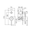 ECT - KENZO Shower Mixer with Diverter in Matte Black