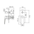ECT - BRAVO II Shower Mixer With Diverter in Brushed Nickel