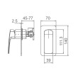 ECT - BRAVO II Shower Mixer in Brushed Nickel