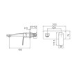 ECT - BRAVO II Wall Basin/Bath Set in Brushed Nickel