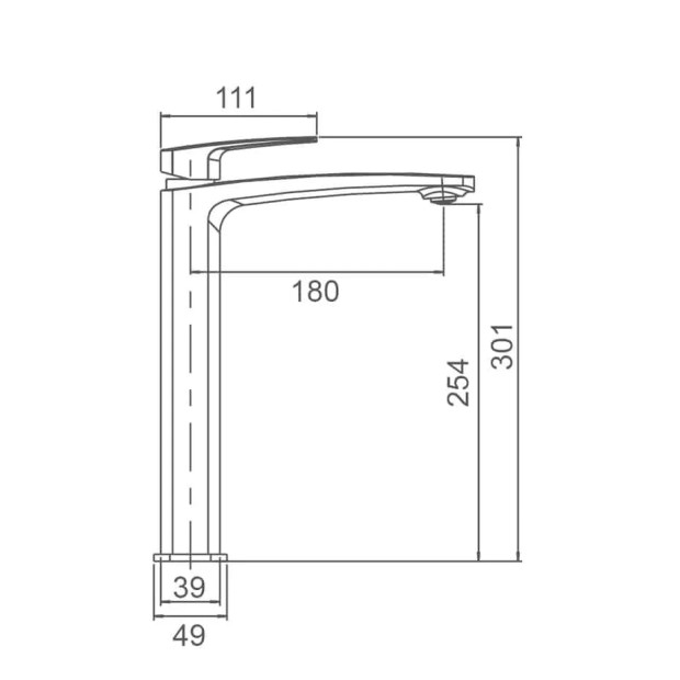 ECT - BRAVO II High Basin Mixer in Brushed Nickel